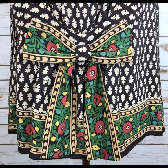 Anna Sui for Anthropologie silk top w/ bow on back - Picture 4 of 4